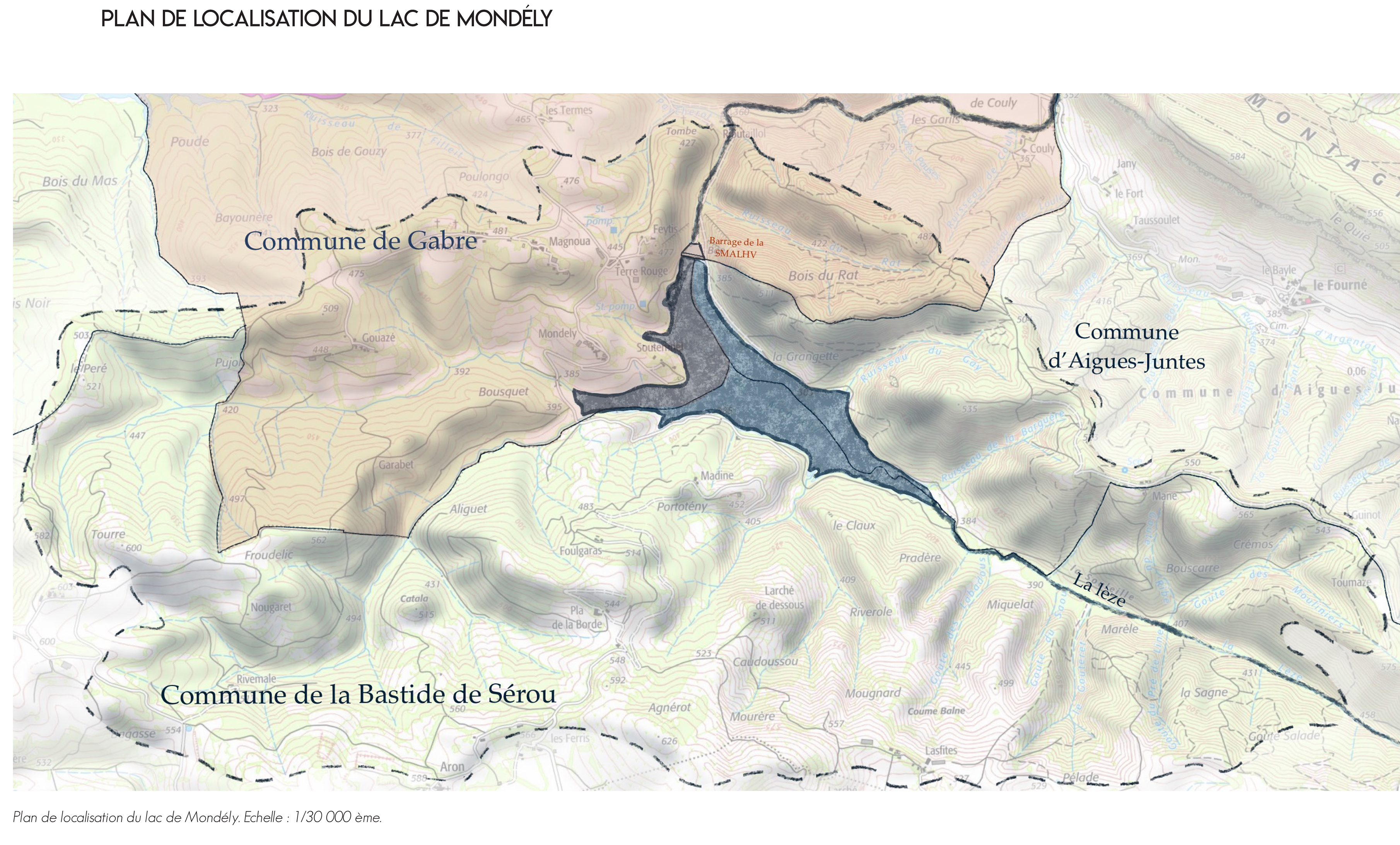 Pré-diagnostic paysager d’un projet de parc photovoltaïque flottant, Lac de Mondely, Ariège